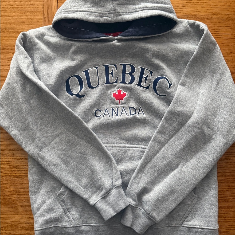 Gray Quebec Canada Hoodie